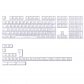 Jelly White 104+32 Keys OEM Profile PC Doubleshot Top Legends Keycaps Set for MX Keyboard